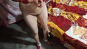 Jeth ji lays brother’s bahu on bed and fucks her hard