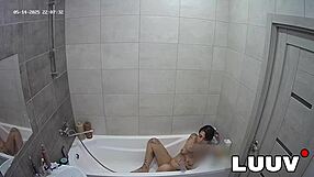 luuv emily masturbates to orgasm on home bathroom camera