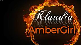 klaudiaambergirl's milf curves scream for toy play on desk in heels