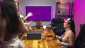 taluane boom licks big-titted latina milf in lingerie!