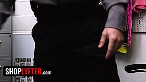 caught stealing condoms, hot virgin bends for first pounding creampie