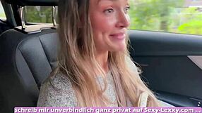 German Student Squirts Wild in Car Fail