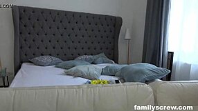 I hired this slutty maid to fuck the family and wank grandpa hard