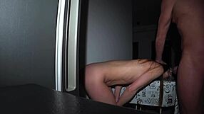 caught my wife taking neighbors cock deep in her ass right in our kitchen