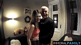 Princess Alice's sleepover turns naughty with Porno Dan's fat cock stuffing