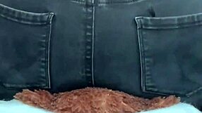 brunette in tight jeans grinds facesitting mr bear dominating his face relentlessly