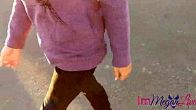 Immeganlive Rips Wedgies on Amateur Girls Outdoors