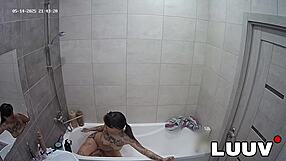 luuv emily masturbates to orgasm on home bathroom camera