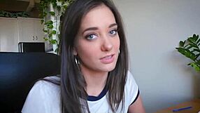 stepbrother caught by stepsister gets handjob massage during sneaky taboo fuck