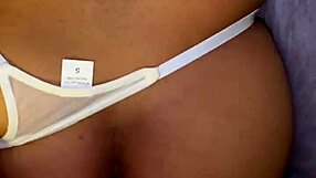 Hot amateur wife surprises with beautiful thong and huge ass fucks her while studying hardcore