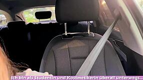 German Student Squirts Wild in Car Fail