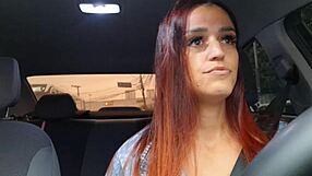 driver spots passenger in a private moment during ride