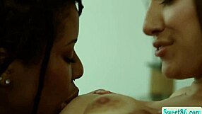 Wanna see ebony Kira Noir lick Bella Rolland's big ass pussy interracial lesbian fingering kissing?