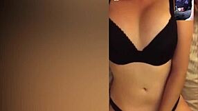 hot brunette stranger spies my cock stroke on cam