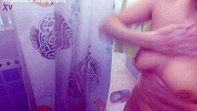 A Real Voyeur Spies Intimate Angie Teasing Wet Pussy And Tits In Full Shower