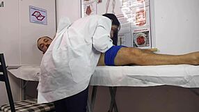 Nurse gets horny as patient's monster cock rises for rough pussy banging in uniform
