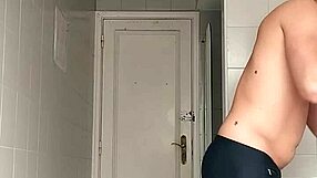 i'm stroking my cock watching this sexy beach shorts shave