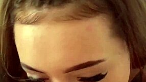 petite brunette teen rims deepthroats and takes messy facial