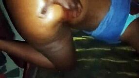 Hidden Camera Catches Curvy Kenyan Ebony Bent Over Monster Black Cock