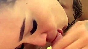 petite brunette teen rims deepthroats and takes messy facial