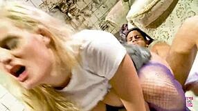 only big cocks can satisfy this horny blonde girl to experience an intense orgasm