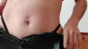milf latina switches casual to gym lingerie showing natural tits ass