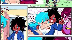fnf comic sluts link up for nasty threeway group pounding