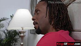 black dude rams monster cock deep in friend's step granny's tight anal hole