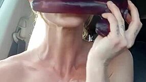hey wanna see big tits flashing car public??