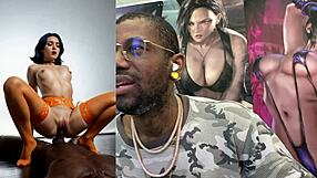 Slutty Ebony Milf's Sloppy Deepthroat and Bald Pussy Cowgirl Ride