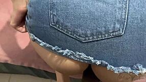 he skips panties lifts my skirt fucks me hard then spanish blowjob cums on my big tits
