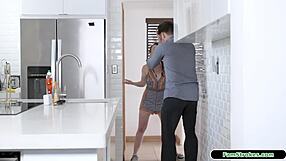 stepsis grabs stepbros big cock in shower