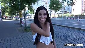 guy helps drill virgin nympho's shaved hymen hard!