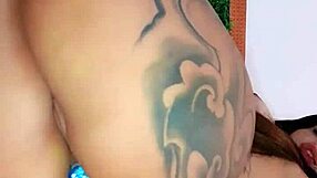 babe masturbates with anal plug in sexdoll520 tattoo fun