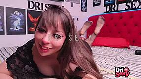Watch my slutty girlfriend JOI, shoving dildo deep in tight wet pussy doggy while teasing narrow ass for your cum