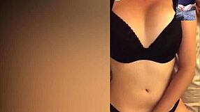 hot brunette stranger spies my cock stroke on cam