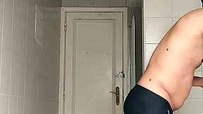 i'm stroking my cock watching this sexy beach shorts shave