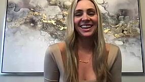 Meet JJ the tall leggy blonde milf in her first casting interview