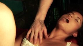 Naughty couple fucks in enchanted garden