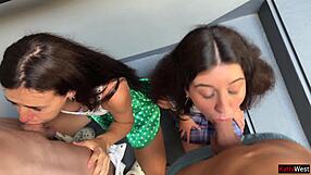 starbucks coeds flash panties beg strangers anal doggystyle cumswap orgy episode 3