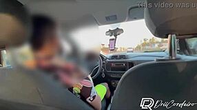 Uber Driver Convinces Busty Tattooed Latina Milf for Motel Fuck with Creampie in Her Big Pussy
