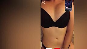 hot brunette stranger spies my cock stroke on cam