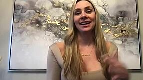 Meet JJ the tall leggy blonde milf in her first casting interview
