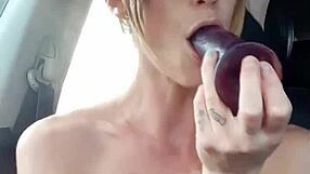 hey wanna see big tits flashing car public??