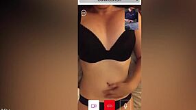hot brunette stranger spies my cock stroke on cam
