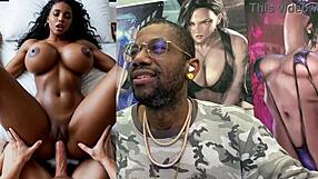 Slutty Ebony Milf's Sloppy Deepthroat and Bald Pussy Cowgirl Ride