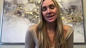 Meet JJ the tall leggy blonde milf in her first casting interview