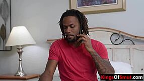 black dude rams monster cock deep in friend's step granny's tight anal hole