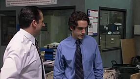 shemale teases shaved office look at work