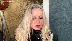 In a latex corset horny prolapse fisting with a mega dildo